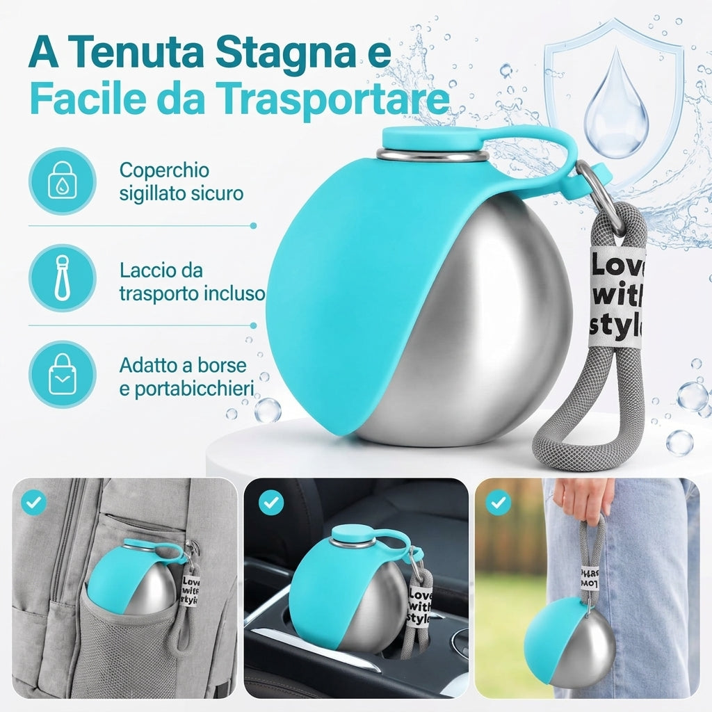 BLUSCO GO - Borraccia da passeggio 2 in 1